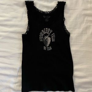 Brandy Melville black tank top with graphic